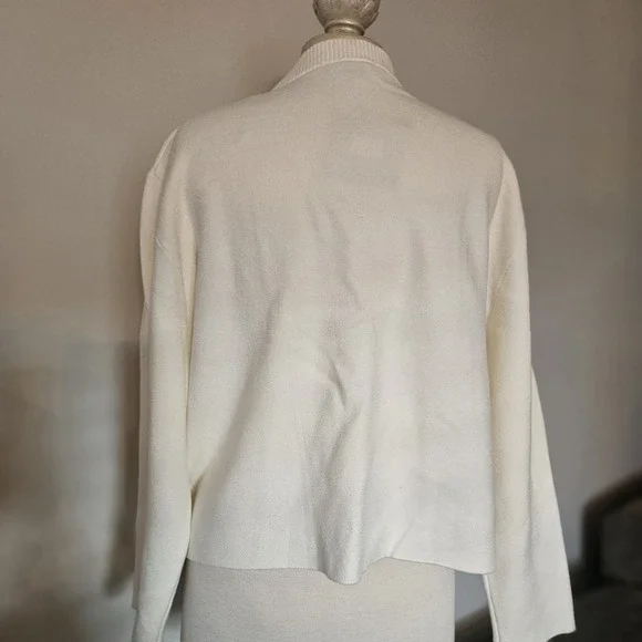 Marc New York Ladies Ivory Classic Cardigan Sweater With Gold Buttons - NWT - Picture 7 of 13
